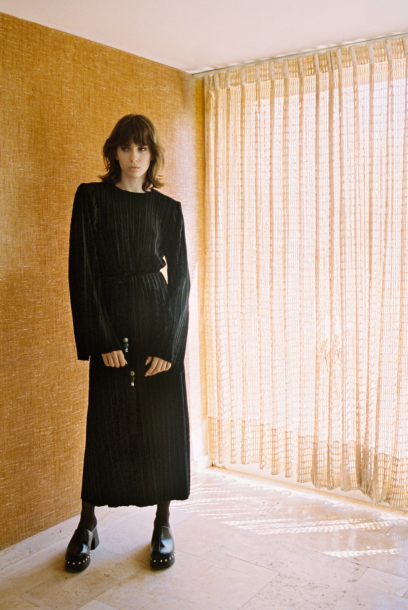 SABINA MUSAYEV - pleated_velvet_black_fw_23_24