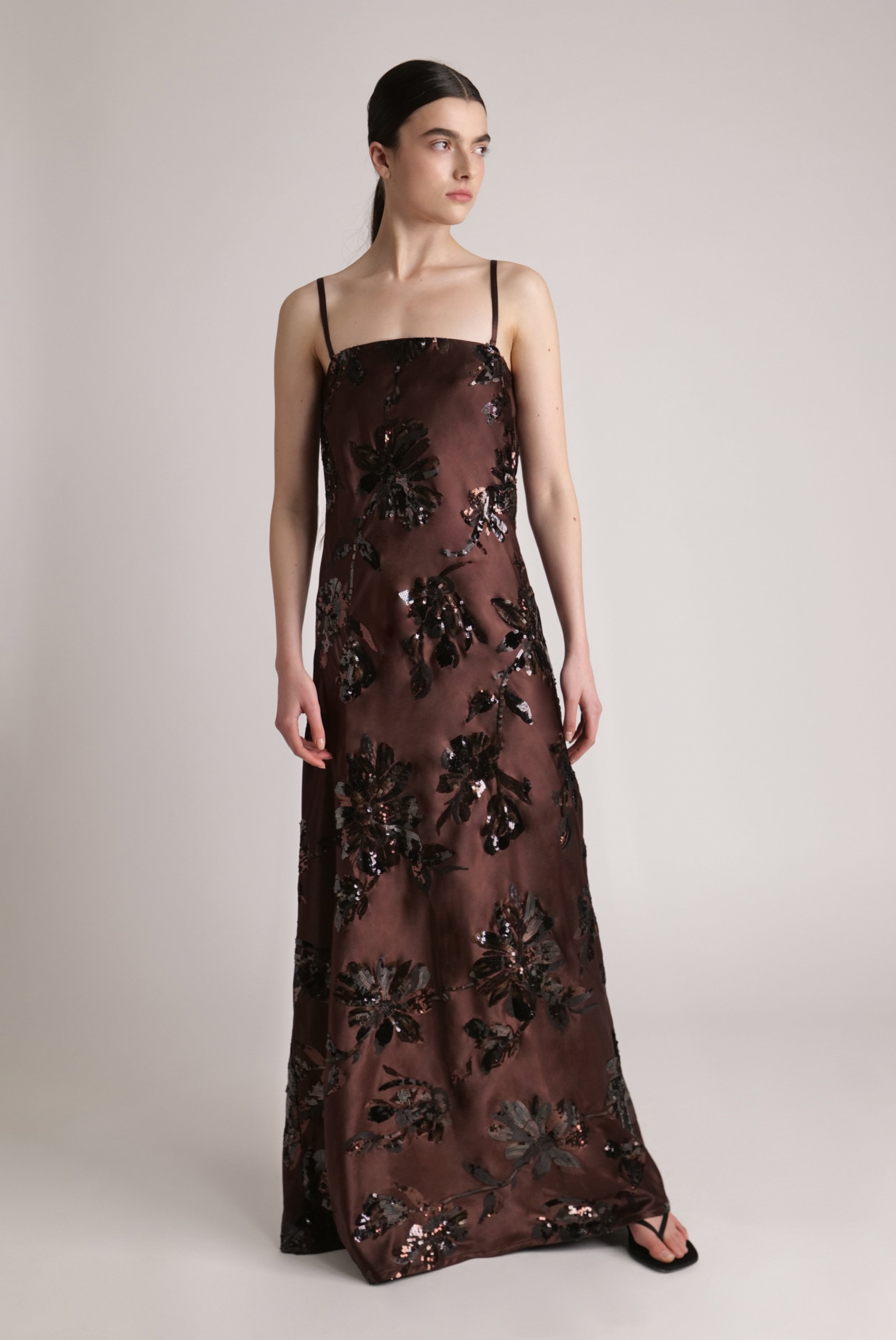 SABINA MUSAYEV - blossom_sequins_on_satin_dark_brown_spring_24