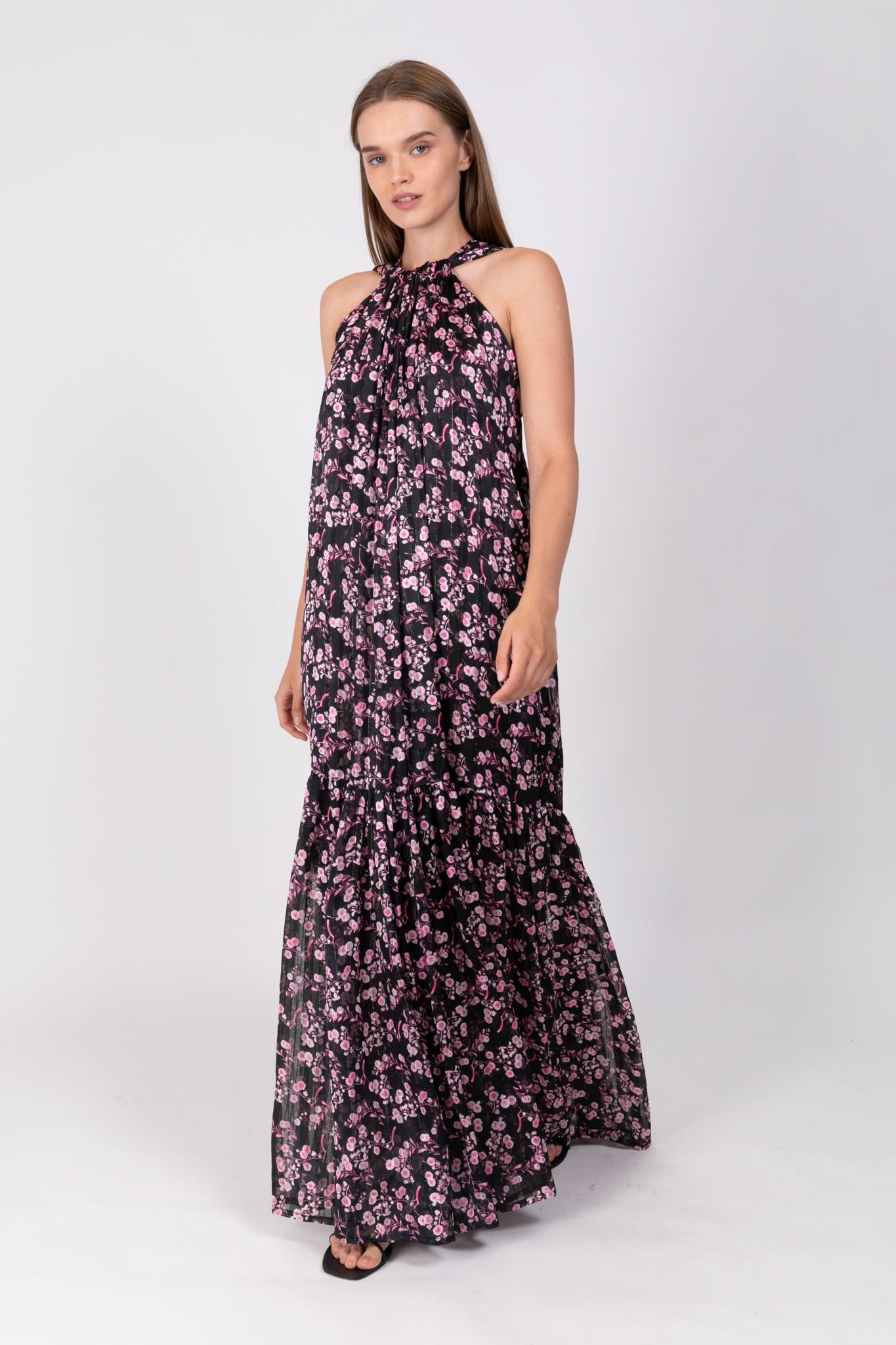 SABINA MUSAYEV- printed_chiffon_w_lurex_black