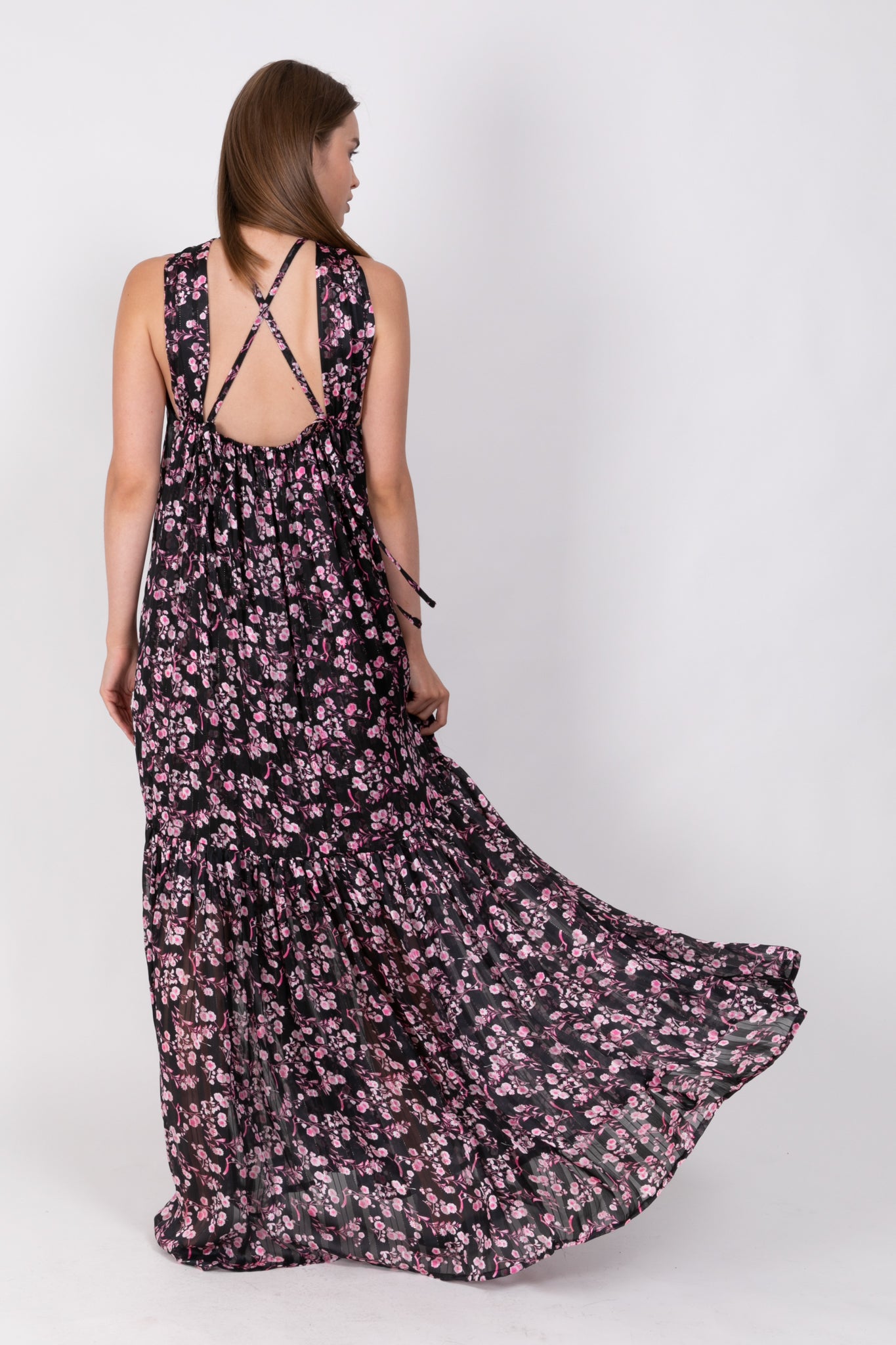 SABINA MUSAYEV- printed_chiffon_w_lurex_black