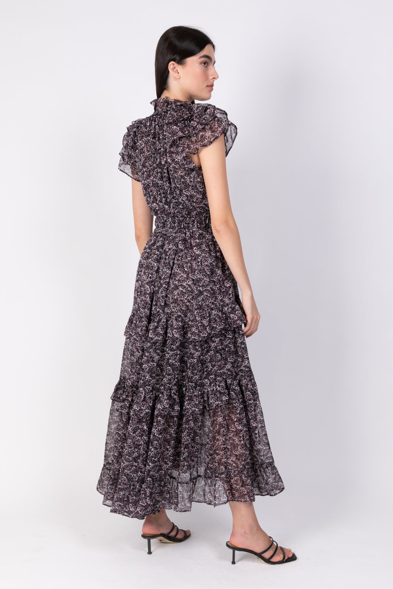 SABINA MUSAYEV - printed_chiffon_w_plumetti_black