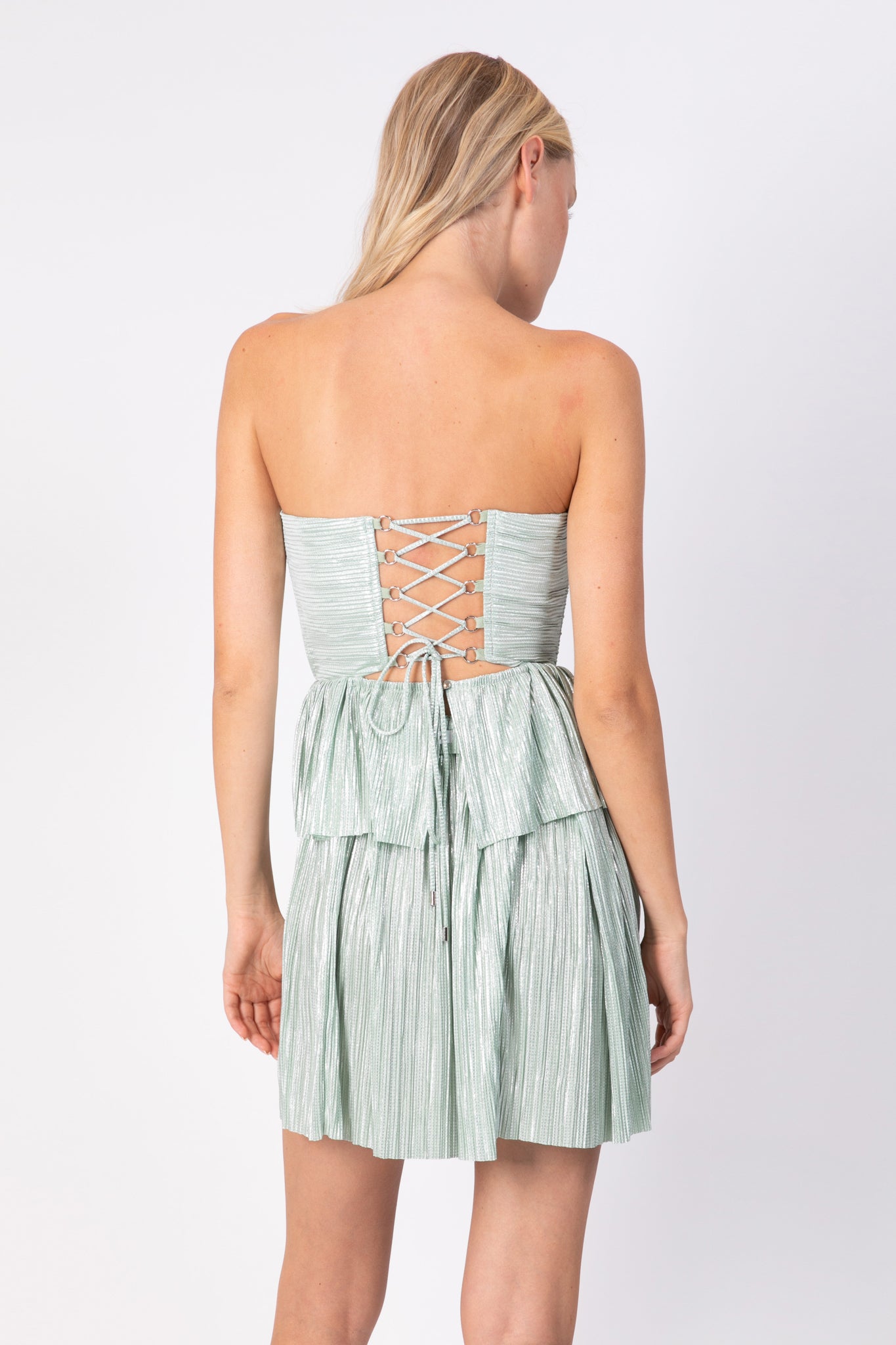 SABINA MUSAYEV - pleated_knit_w_foil_mint_ss_22