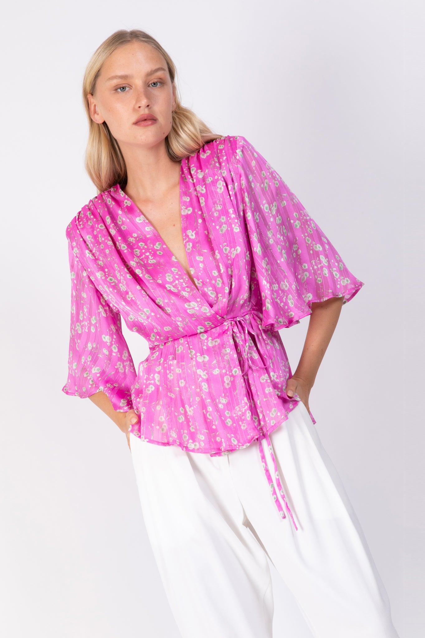 SABINA MUSAYEV- printed_chiffon_w_lurex_fuchsia