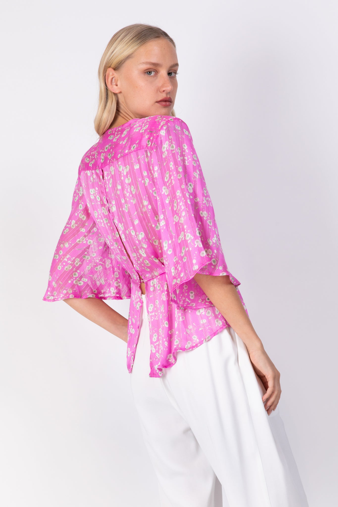 SABINA MUSAYEV- printed_chiffon_w_lurex_fuchsia