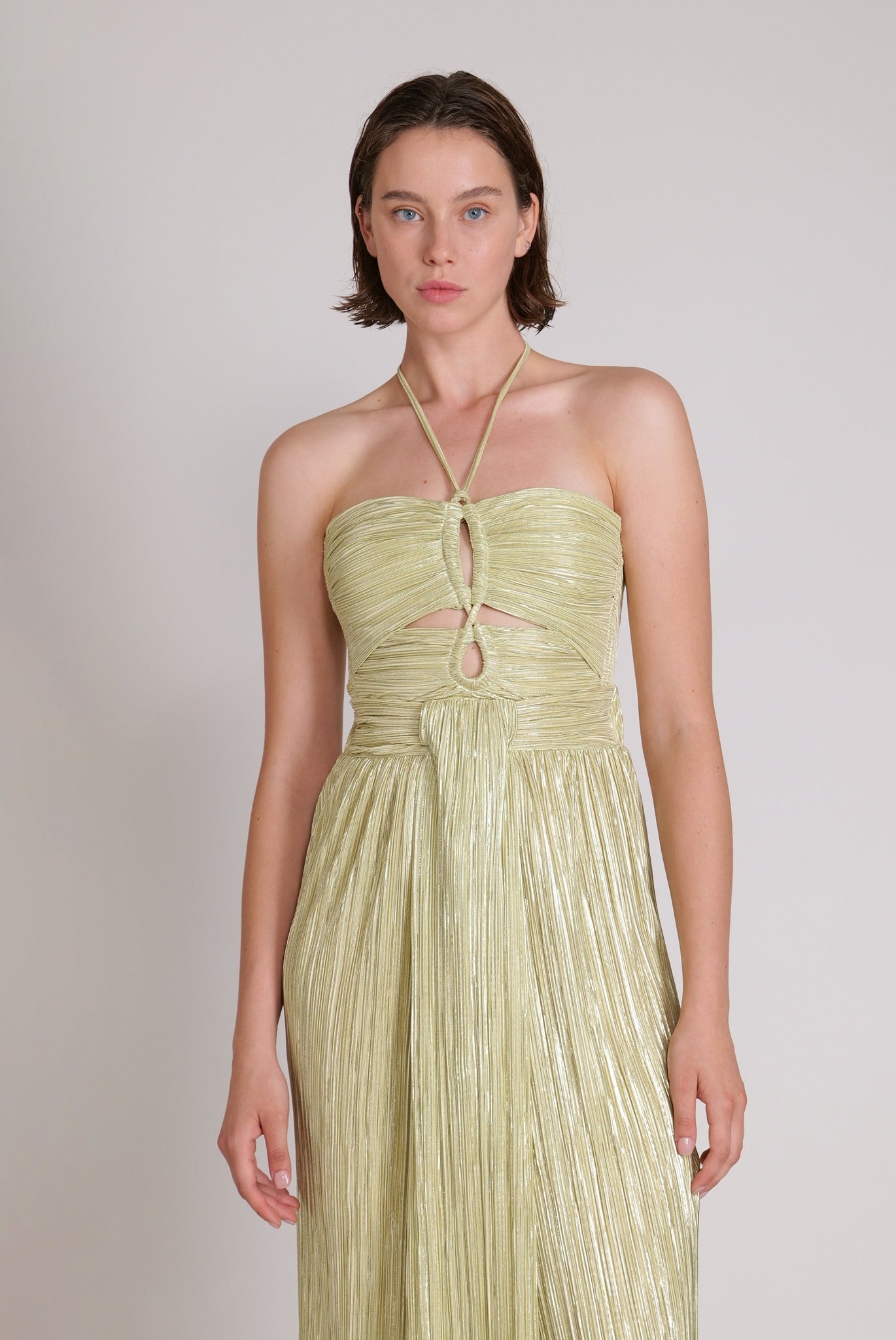 SABINA MUSAYEV - pleated_knit_w_foil_lime_23