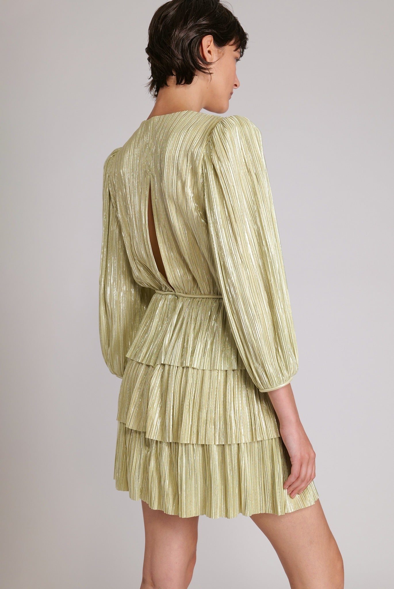 SABINA MUSAYEV - pleated_knit_w_foil_lime_23