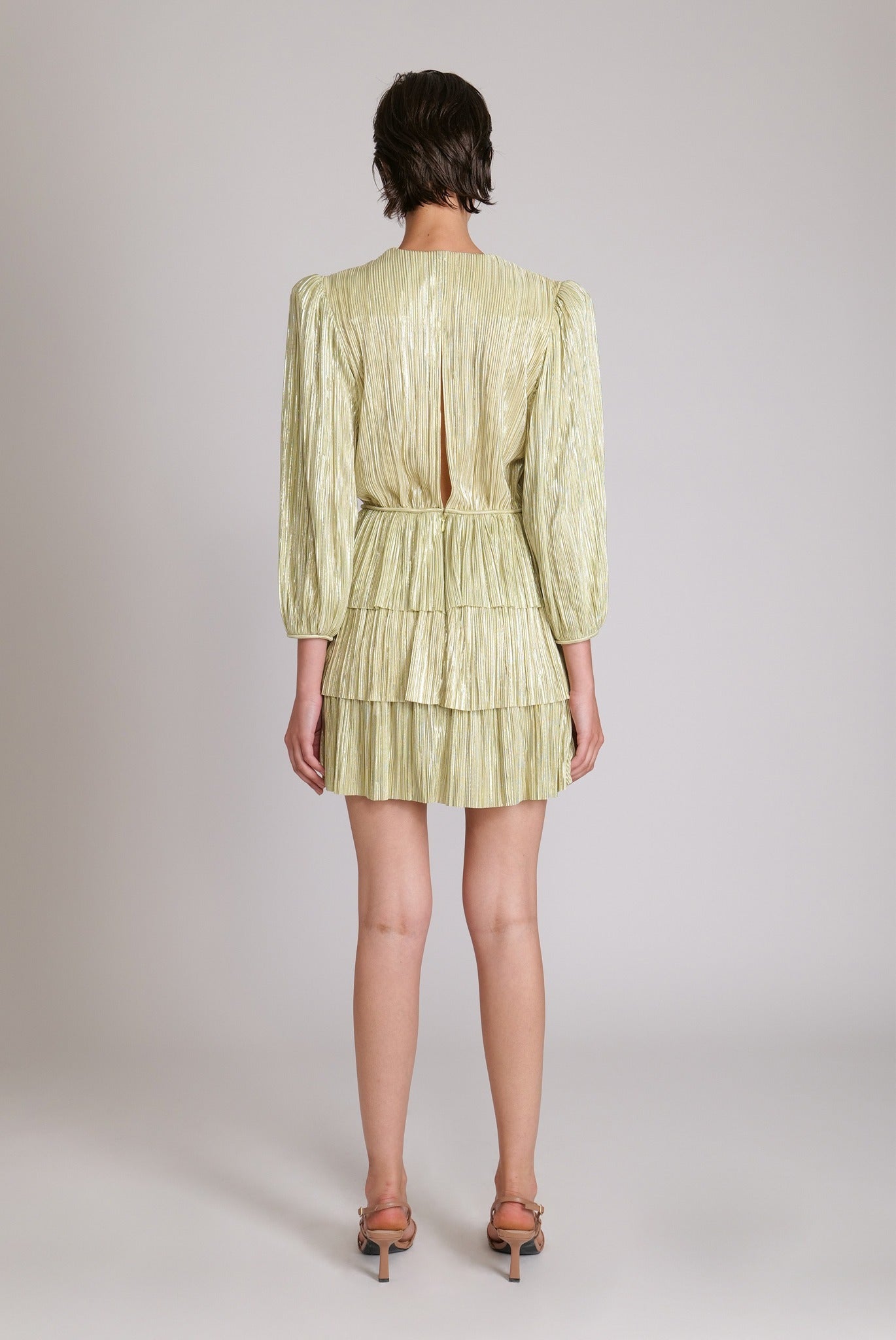 SABINA MUSAYEV - pleated_knit_w_foil_lime_23