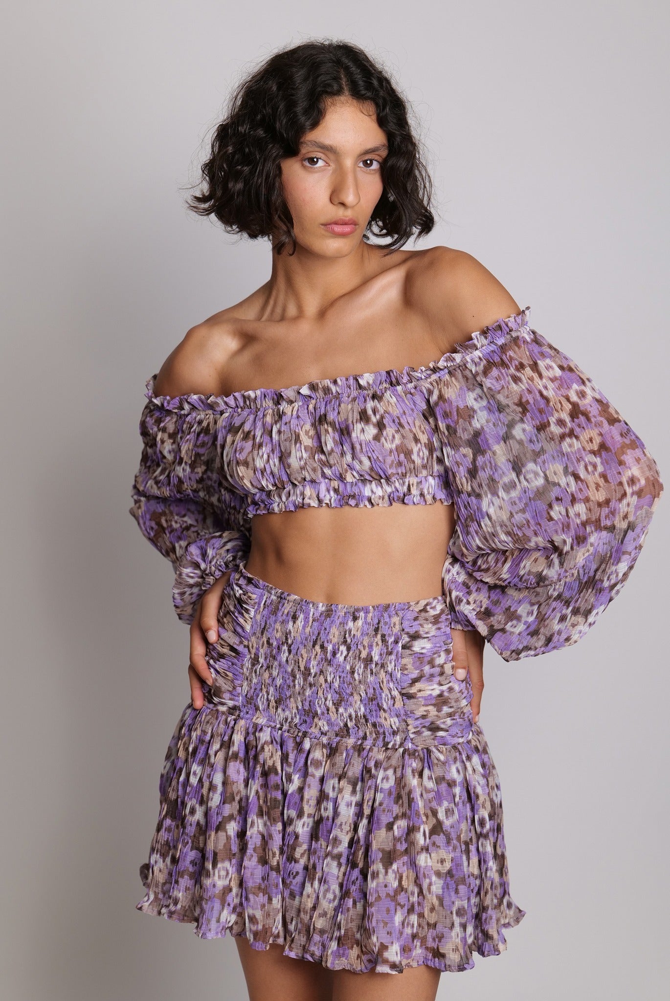 SABINA MUSAYEV - bloom_field_pleated_chiffon_lilac