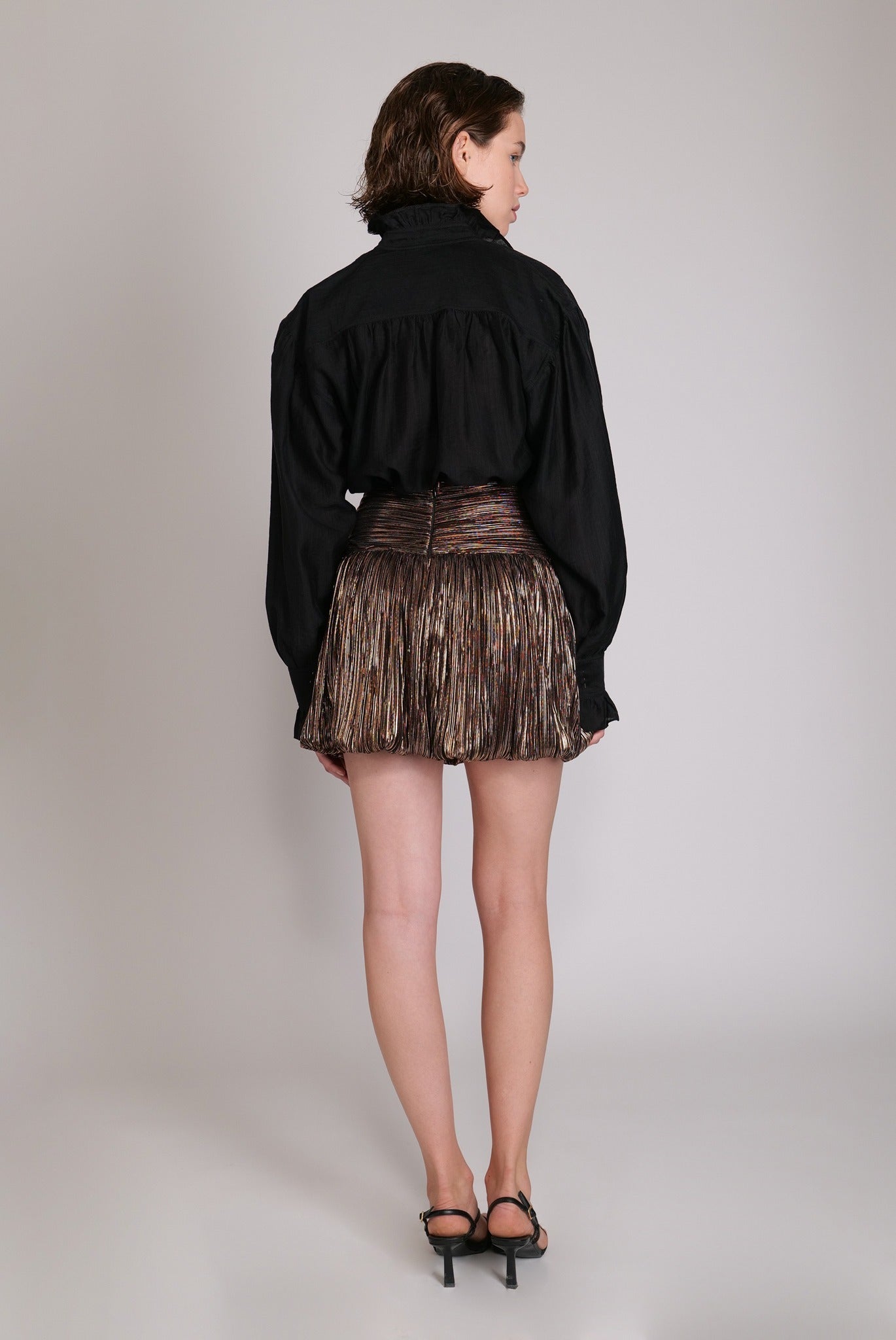 SABINA MUSAYEV - pleated_knit_w_foil_black_23