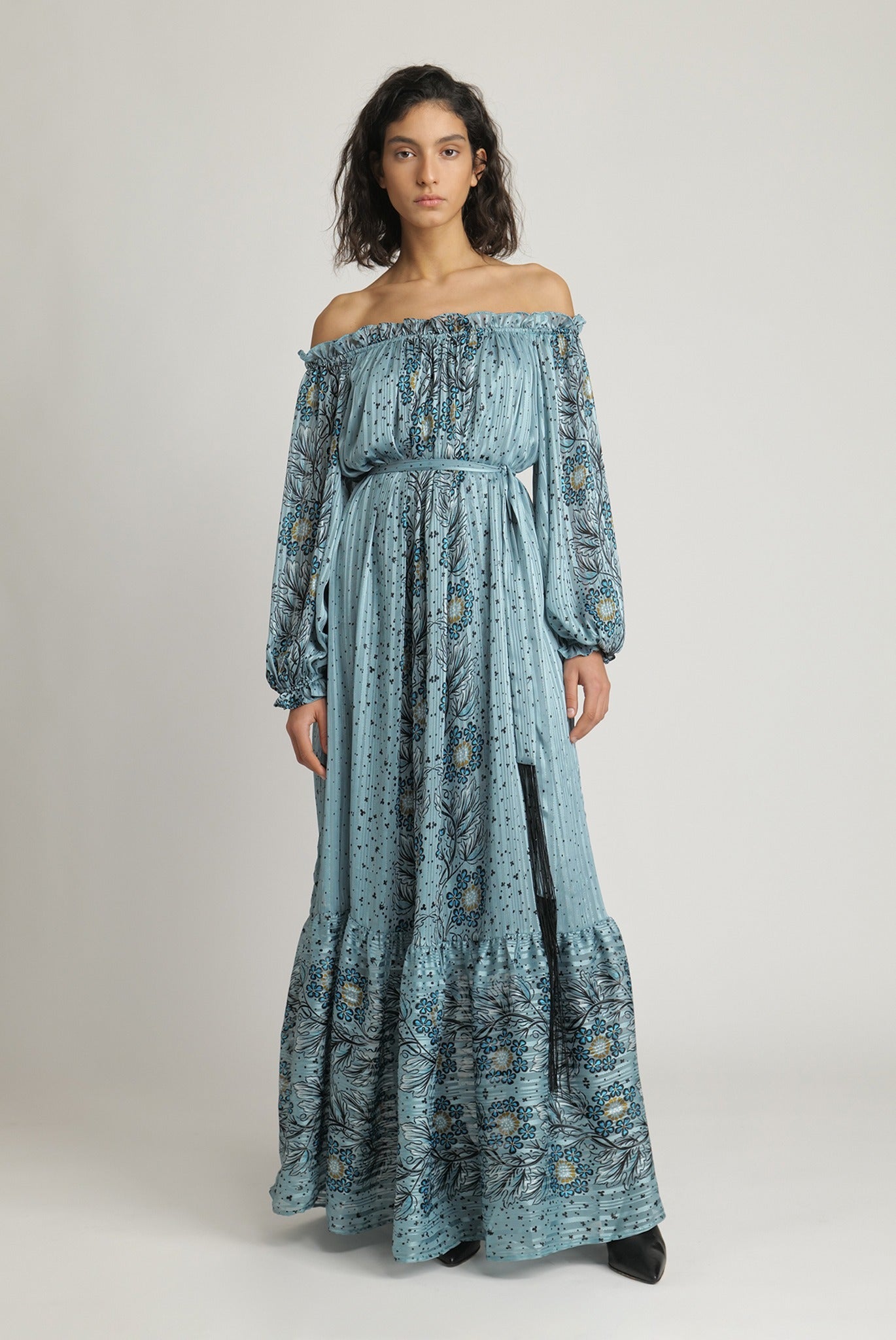 SABINA MUSAYEV - fall_blossom_chiffon_w_lurex_blue_topaz_fw_23_24