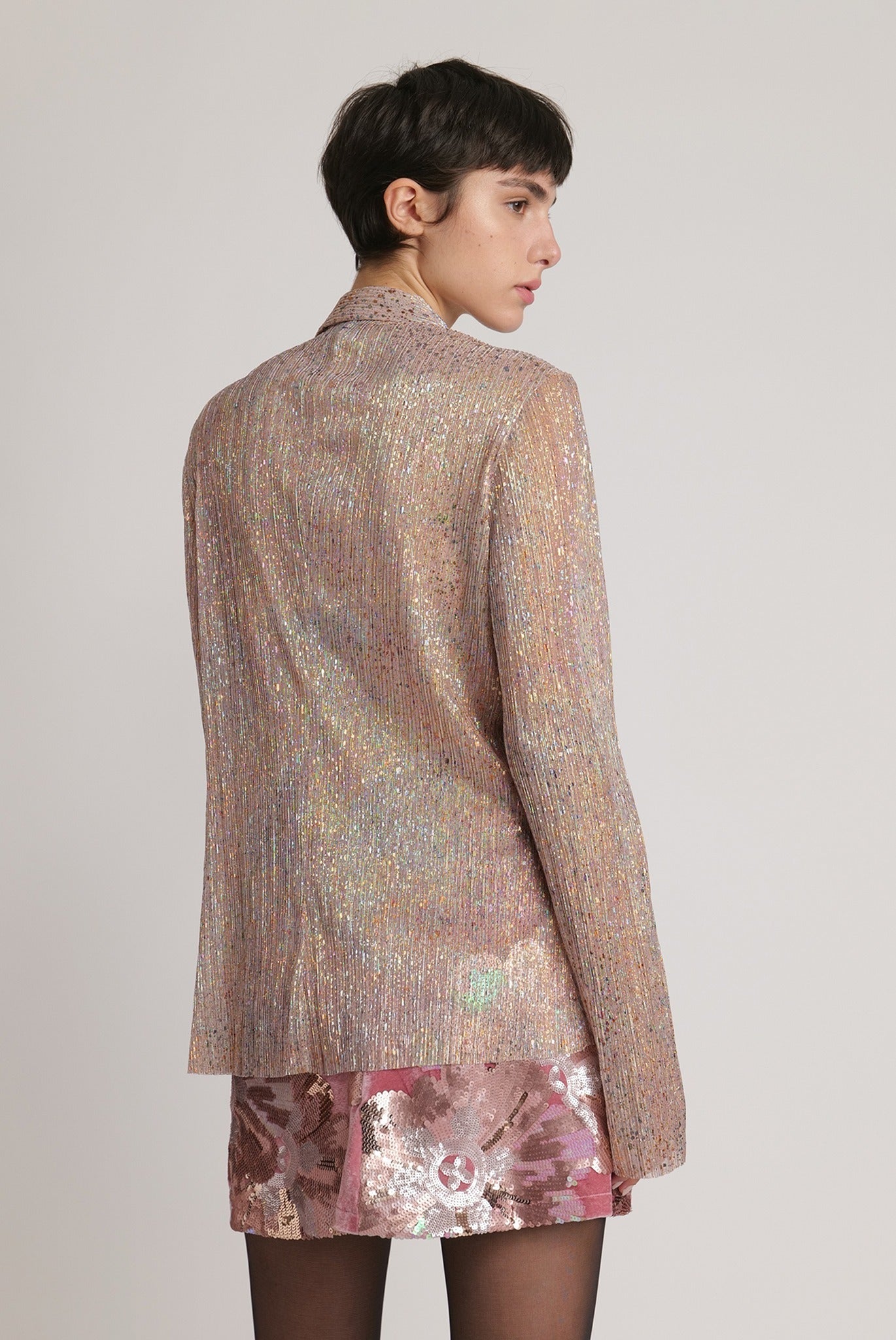 SABINA MUSAYEV - pleated_knit_w_multi_dot_foil_bronze_mop_fw_23_24