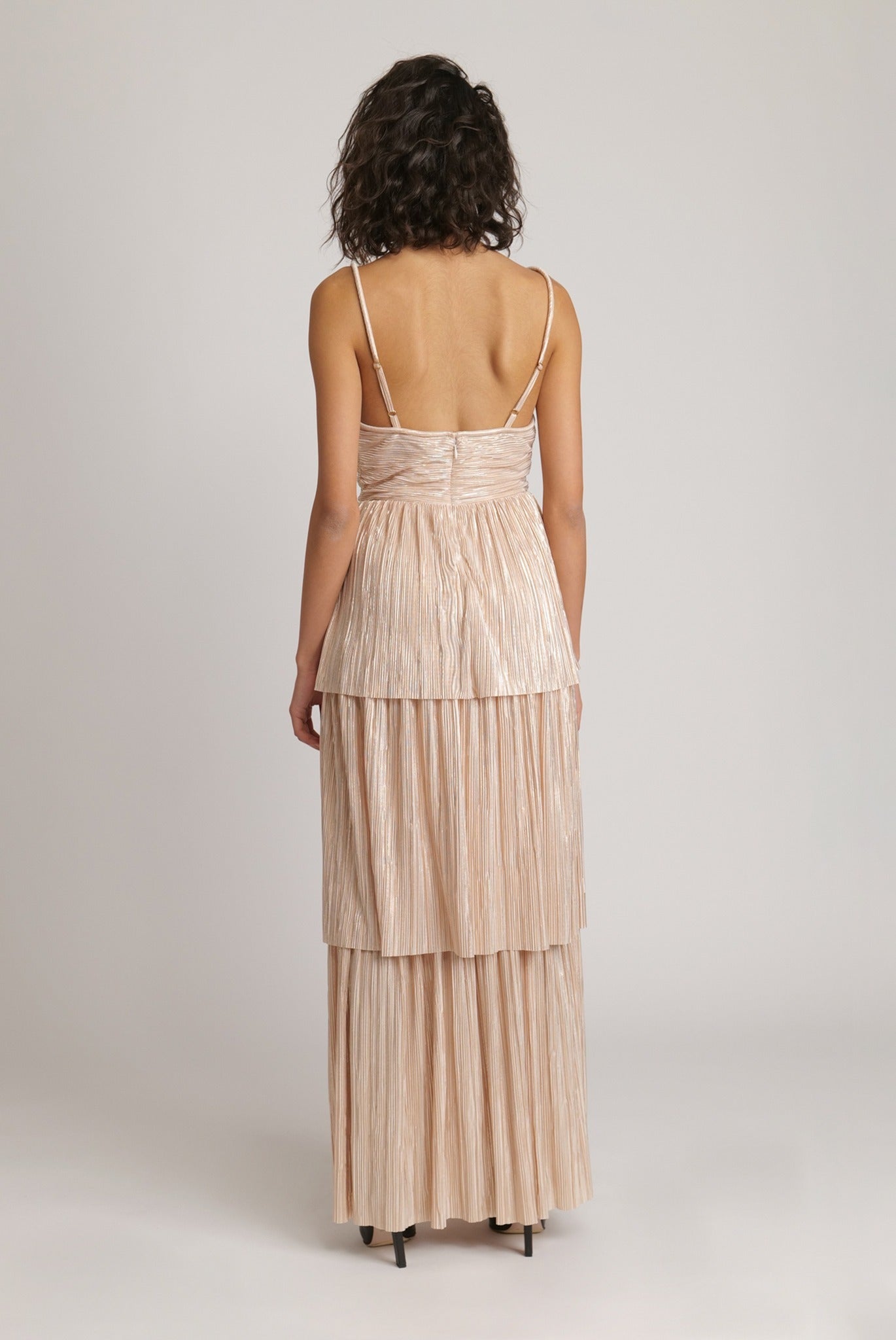 SABINA MUSAYEV - pleated_knit_w_foil_pearl_blush_fw_23_24