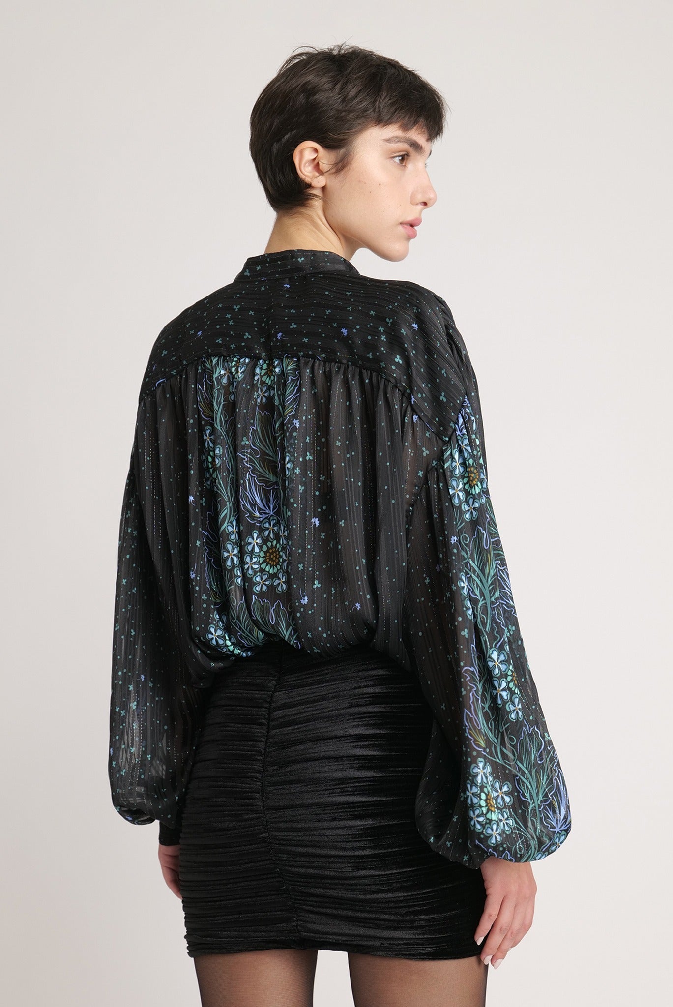 SABINA MUSAYEV - fall_blossom_chiffon_w_lurex_black_fw_23_24