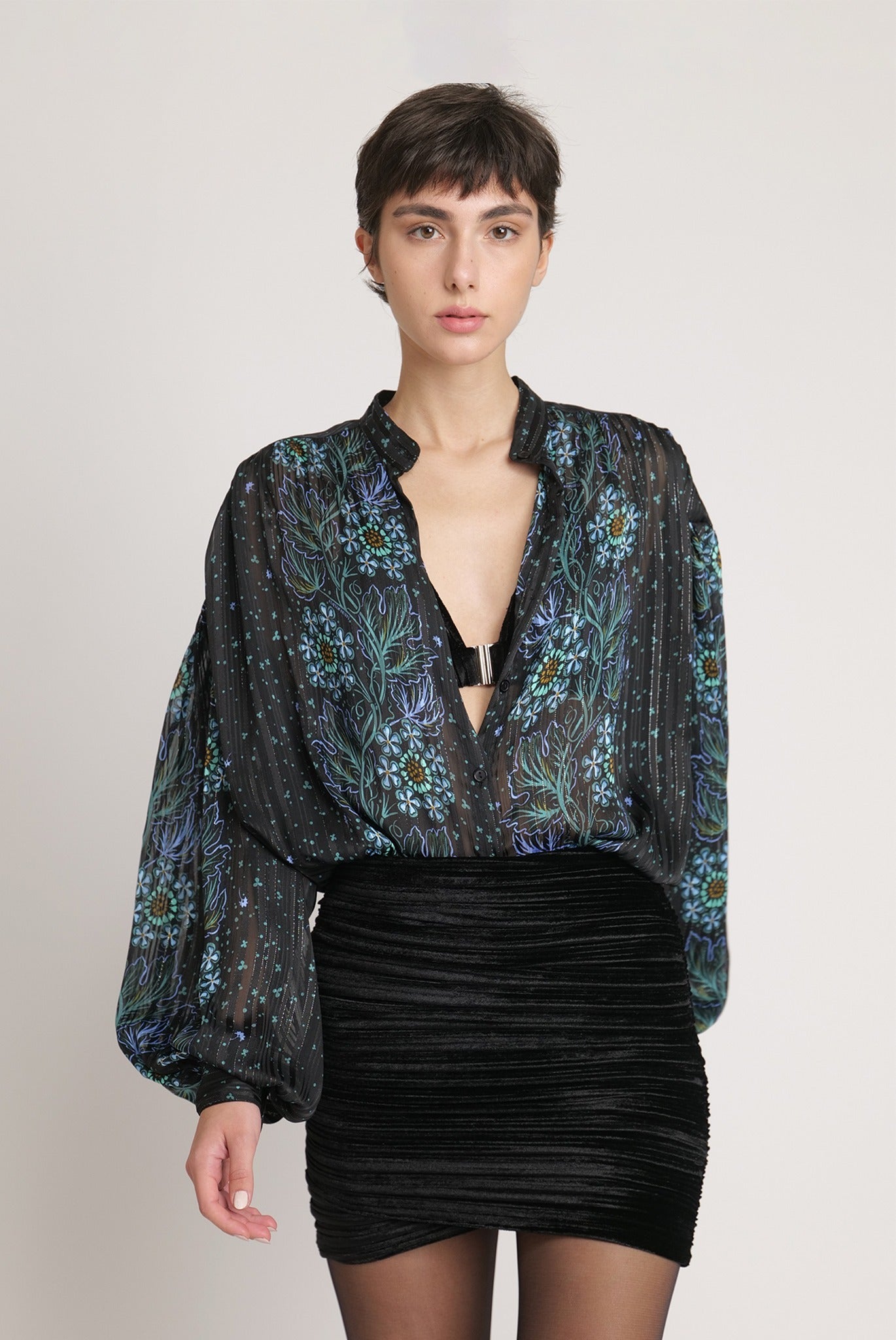 SABINA MUSAYEV - fall_blossom_chiffon_w_lurex_black_fw_23_24