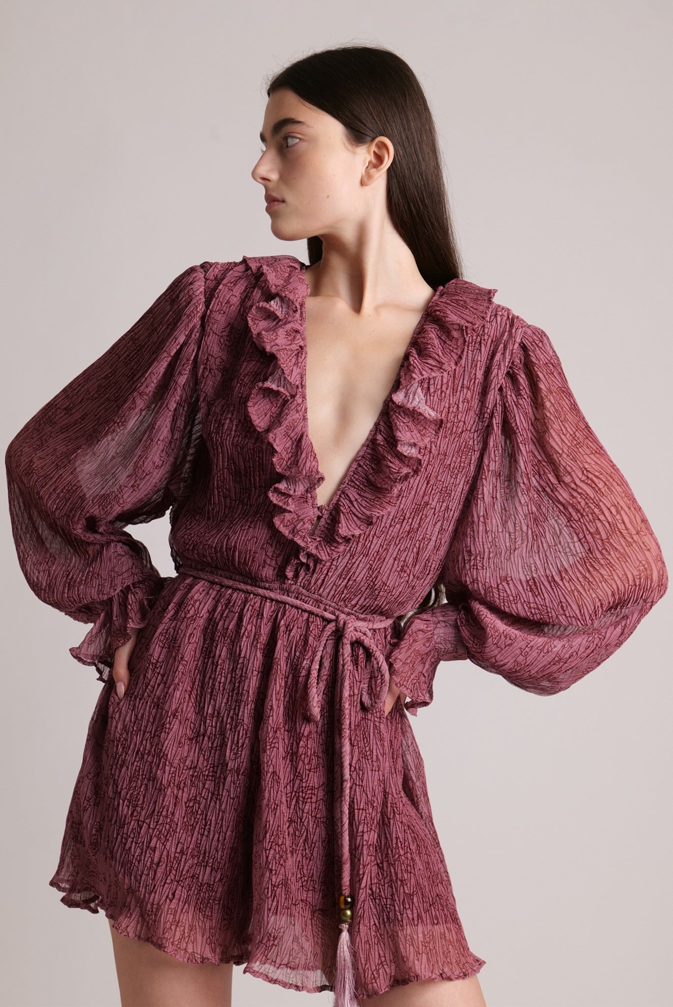 SABINA MUSAYEV - folk_pleated_chiffon_antique_rose_23_24