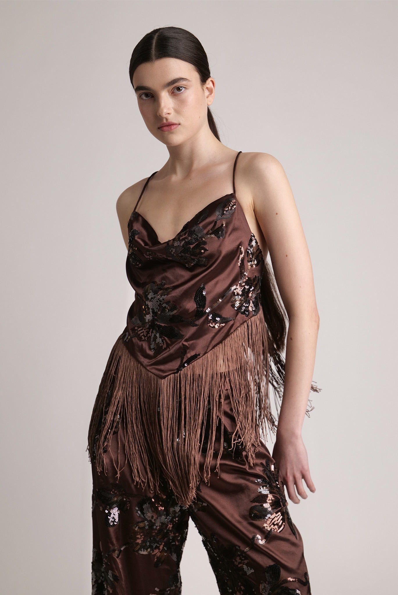 SABINA MUSAYEV - blossom_sequins_on_satin_dark_brown_spring_24