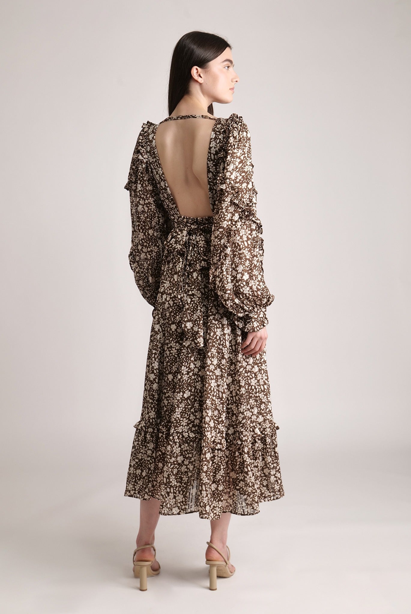 SABINA MUSAYEV - floral_chiffon_w_lurex_brown_print_spring_24