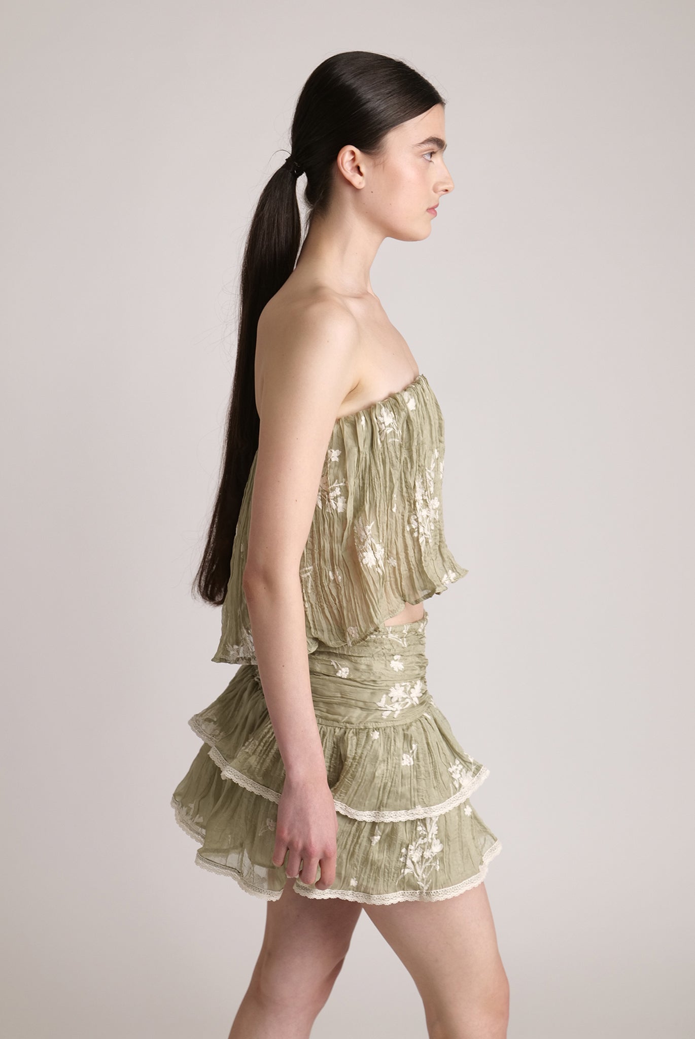 SABINA MUSAYEV - pleated_chiffon_w_embroidery_moss_green_spring_24