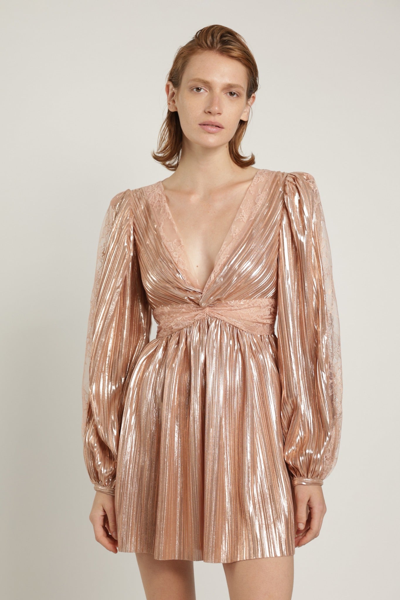 SABINA MUSAYEV - foil_pleated_knit_rose_gold_summer_24