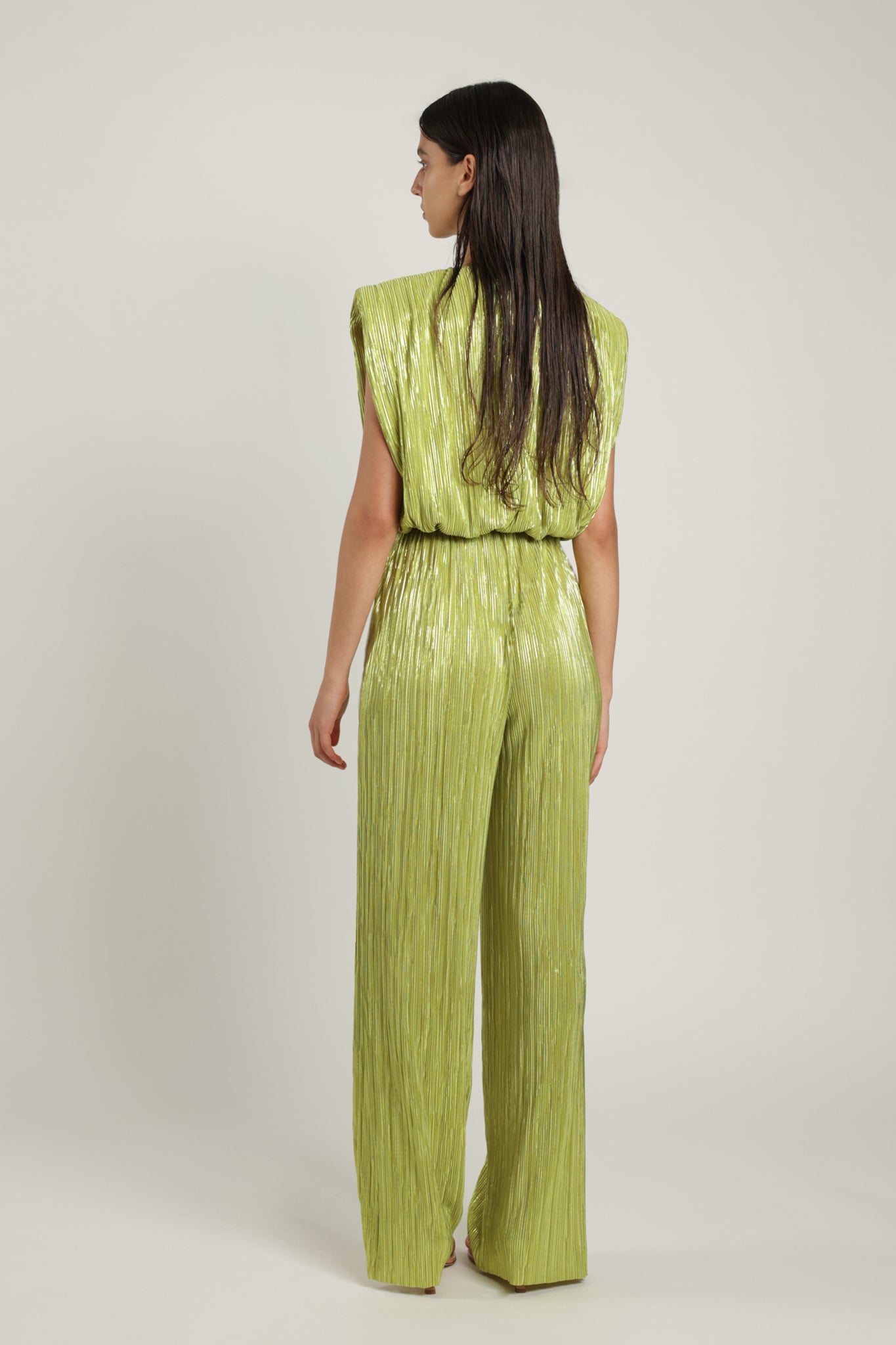 SABINA MUSAYEV - pleated_knit_w_foil_lime_green_summer_24