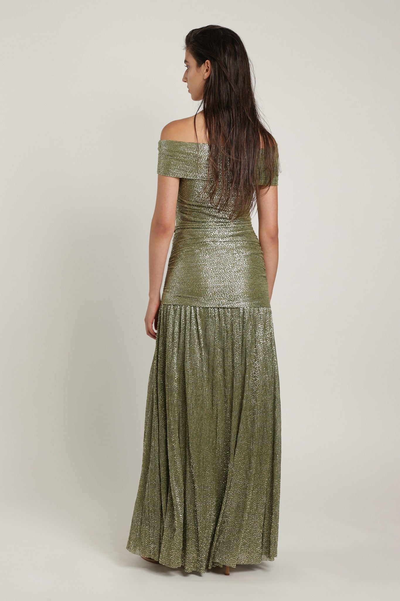 SABINA MUSAYEV - pleated_knit_w_speckled_foil_olive_green_summer_24