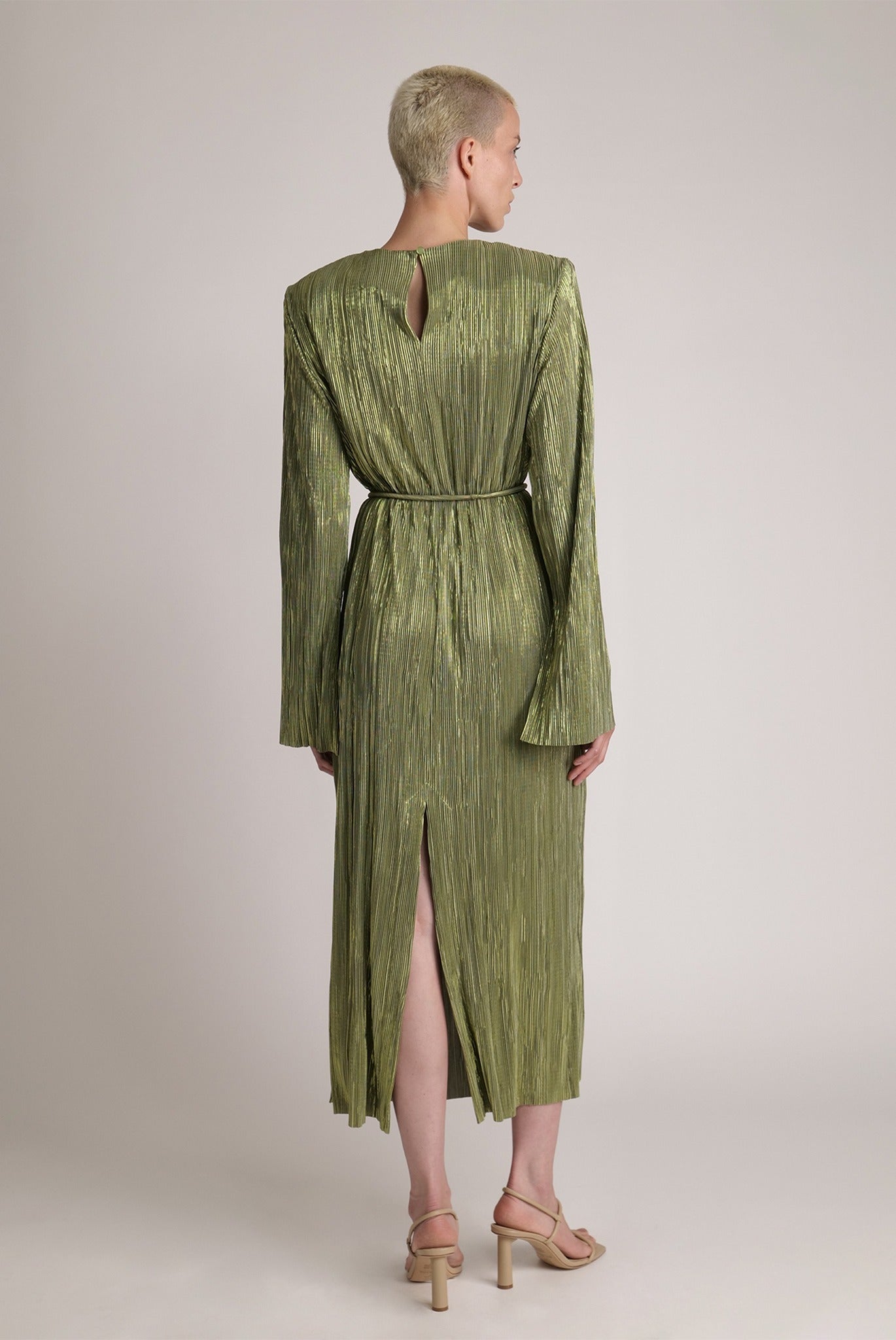 SABINA MUSAYEV - pleated_knit_w_foil_olive_green_spring_24