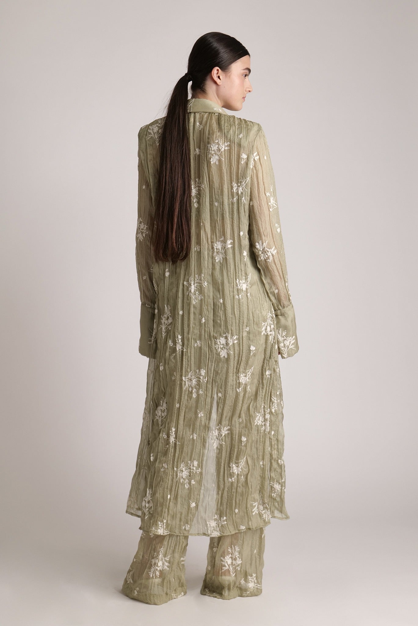 SABINA MUSAYEV - pleated_chiffon_w_embroidery_moss_green_spring_24