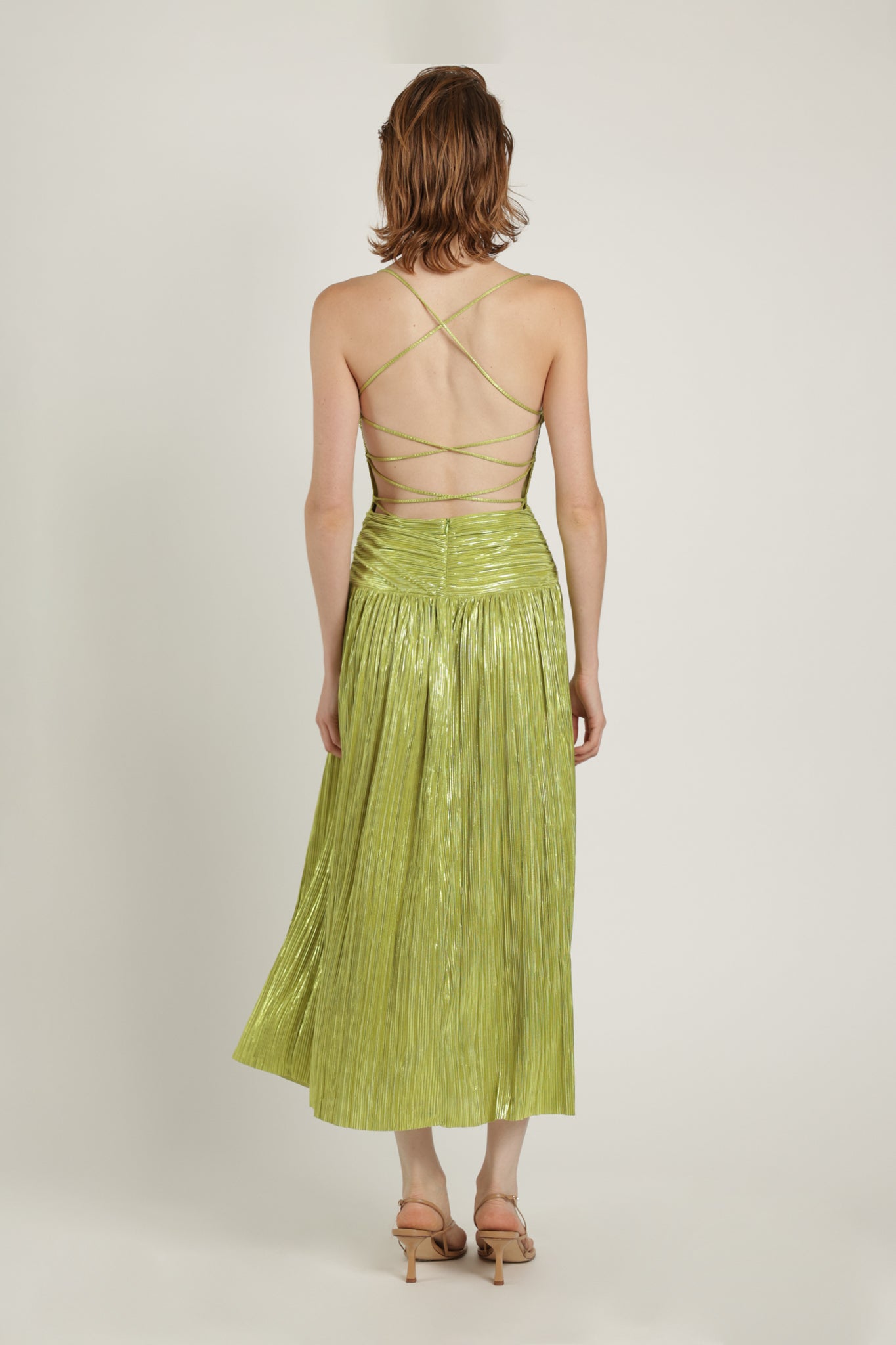 SABINA MUSAYEV - pleated_knit_w_foil_lime_green_summer_24