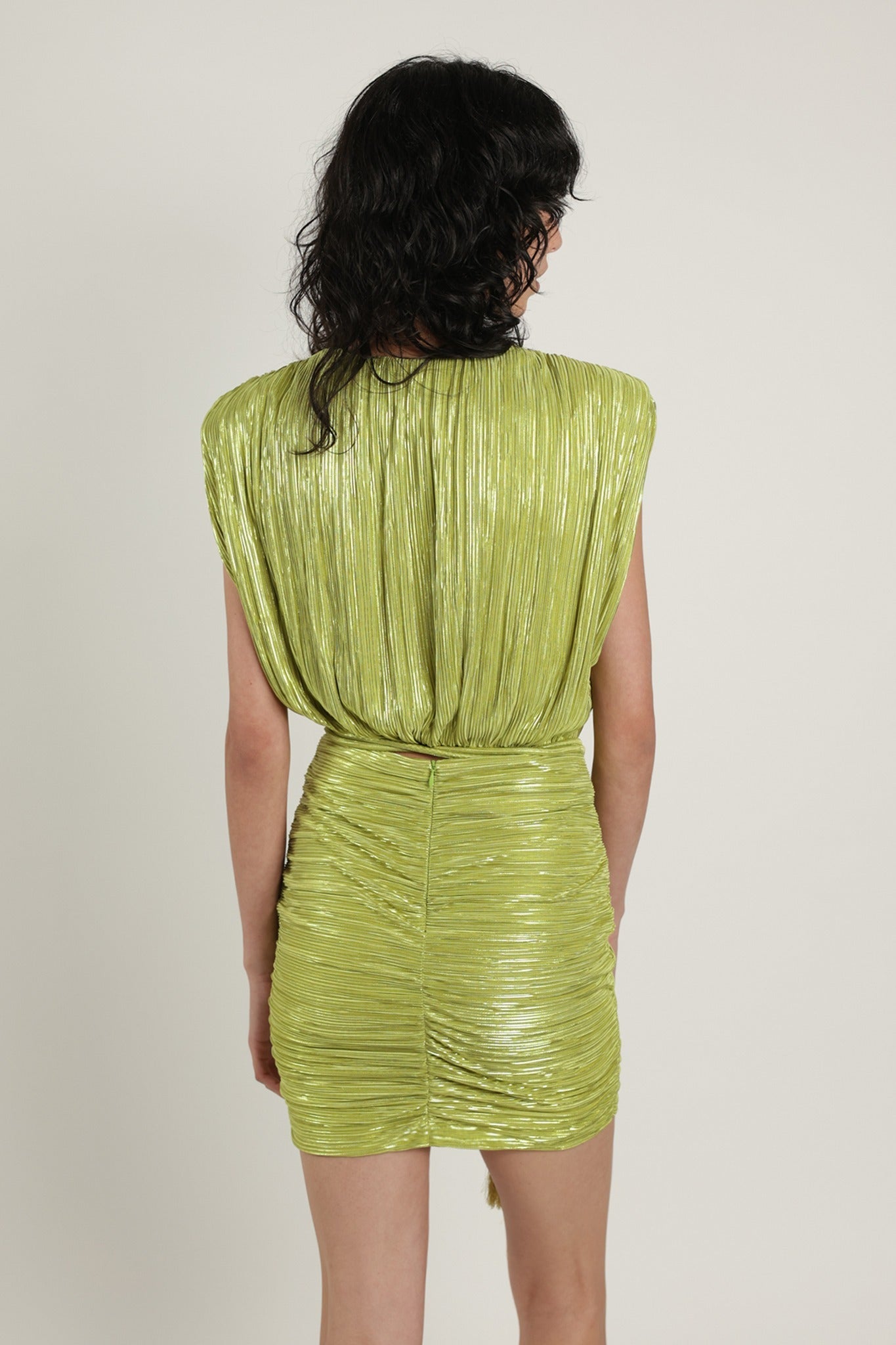 SABINA MUSAYEV - pleated_knit_w_foil_lime_green_summer_24