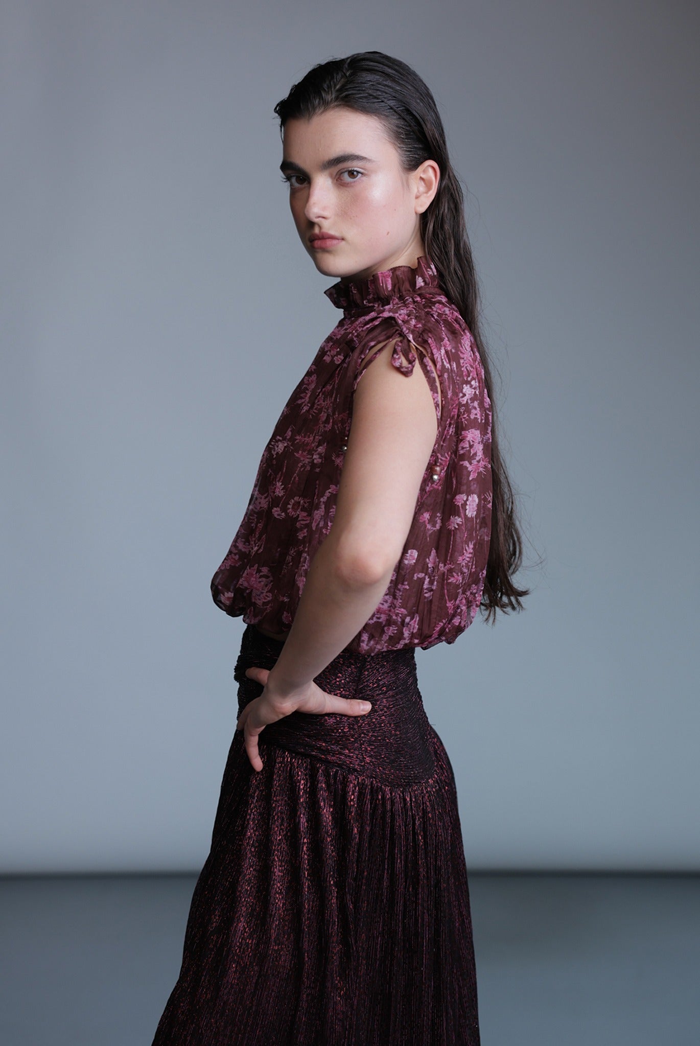 SABINA MUSAYEV - wild_flower_print_mahogany_brown_print_pre_fall_24_25