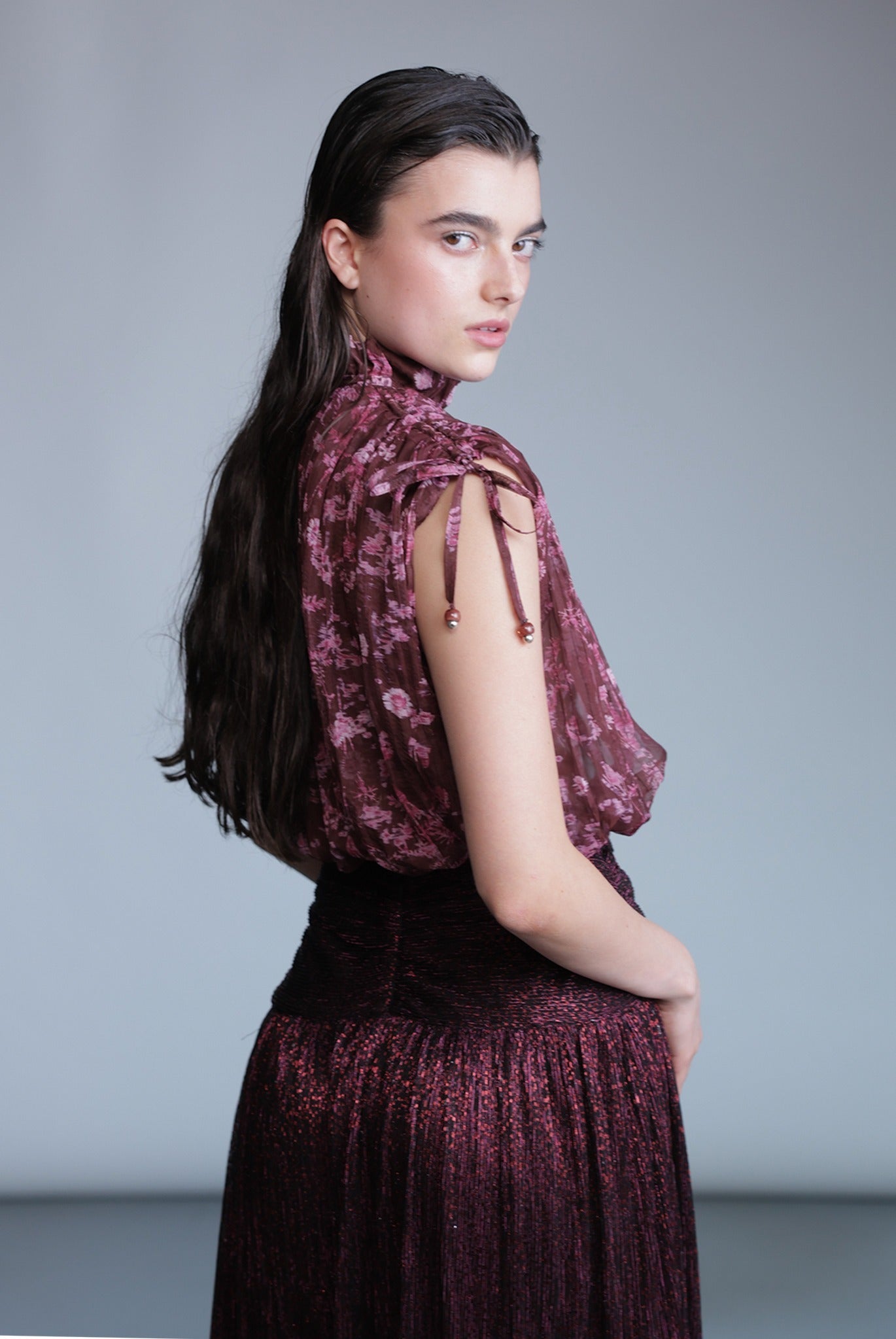 SABINA MUSAYEV - wild_flower_print_mahogany_brown_print_pre_fall_24_25