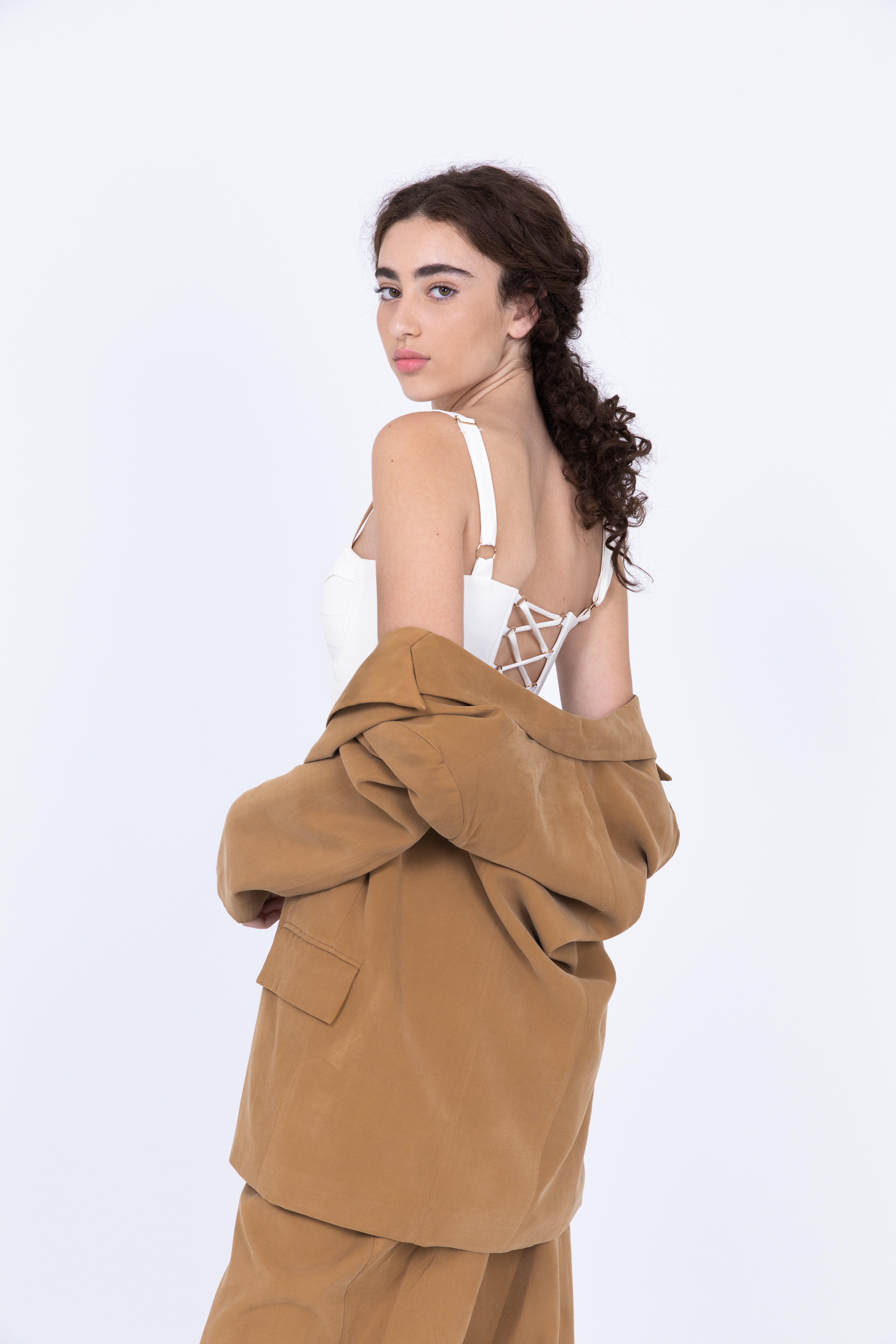 SABINA MUSAYEV - brown_diagonal_viscose_blend